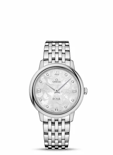 Omega De Ville Prestige Quartz 32.7 Butterfly Stainless Steel / Silver / Bracelet 424.10.33.60.52.001 (42410336052001)